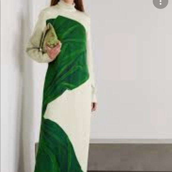 ISO Dries Van Noten turtleneck crepe dress - Picture 2 of 2